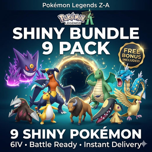 Pokemon ZA Competitive Bundle Pack Shiny 6IV Pokémon Legends ZA 6IV Competitive Battle Ready