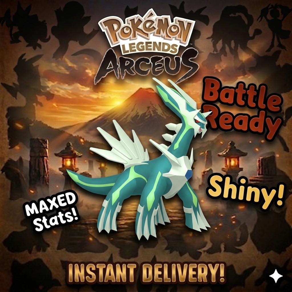 Shiny Dialga Pokemon Legends Arceus 6IV Competitive Battle Ready - Pokémon Legends: Arceus digital Pokémon trade by