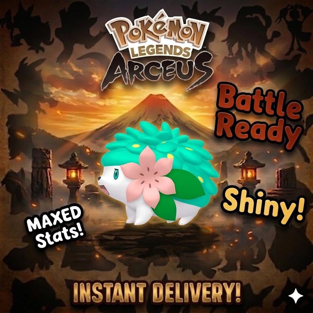 Shiny Shaymin Pokemon Legends Arceus 6IV Competitive Battle Ready - Pokémon Scarlet & Violet digital Pokémon trade by