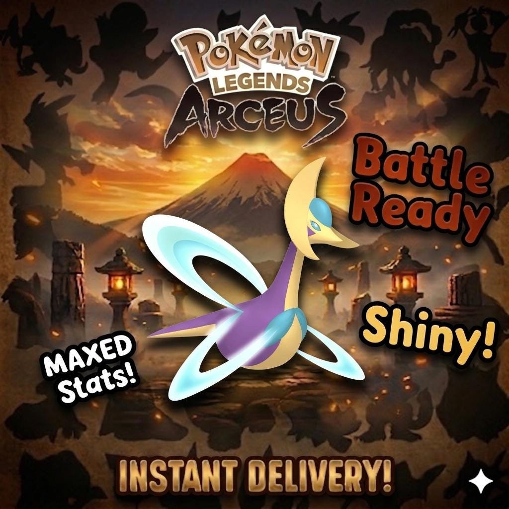 Shiny Cresselia Pokemon Legends Arceus 6IV Competitive Battle Ready - Pokémon Legends: Arceus digital Pokémon trade by