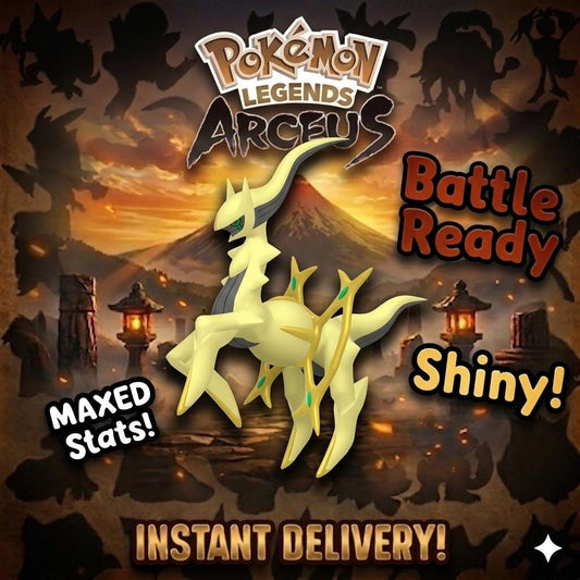 Shiny Arceus Pokemon Legends Arceus 6IV Competitive Battle Ready - Pokémon Scarlet & Violet digital Pokémon trade by