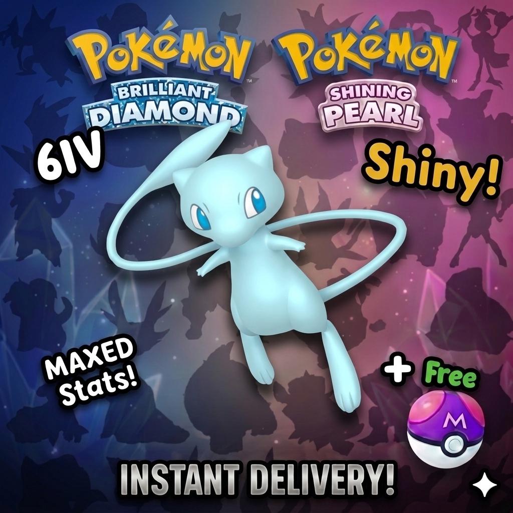 Shiny Mew Pokemon Brilliant Diamond Shining Pearl 6IV Competitive Battle Ready - Pokémon Brilliant Diamond & Shining Pearl