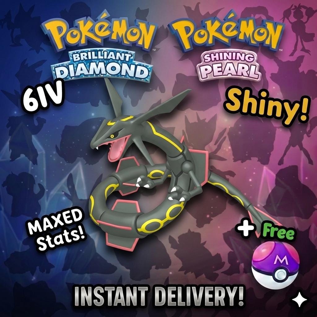 SHINY 6IV RAYQUAZA Pokemon Brilliant Diamond Shining Pearl 6IV Competitive Battle - Pokémon Brilliant Diamond & Shining Pearl
