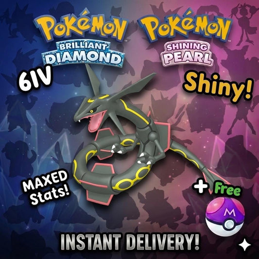 SHINY 6IV RAYQUAZA Pokemon Brilliant Diamond Shining Pearl 6IV Competitive Battle - Pokémon Brilliant Diamond & Shining Pearl