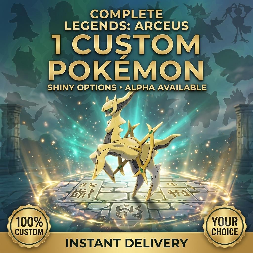 CUSTOM SHINY POKEMON Legends Arceus Pokopia Ready Any Species Battle Ready 6IV Custom Ot
