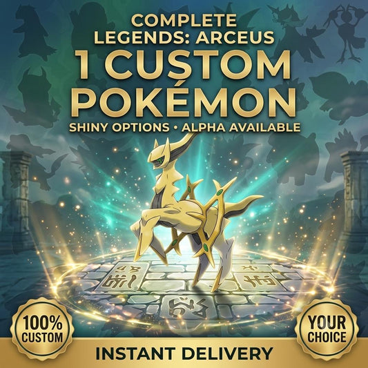 CUSTOM SHINY POKEMON Legends Arceus Pokopia Ready Any Species Battle Ready 6IV Custom Ot