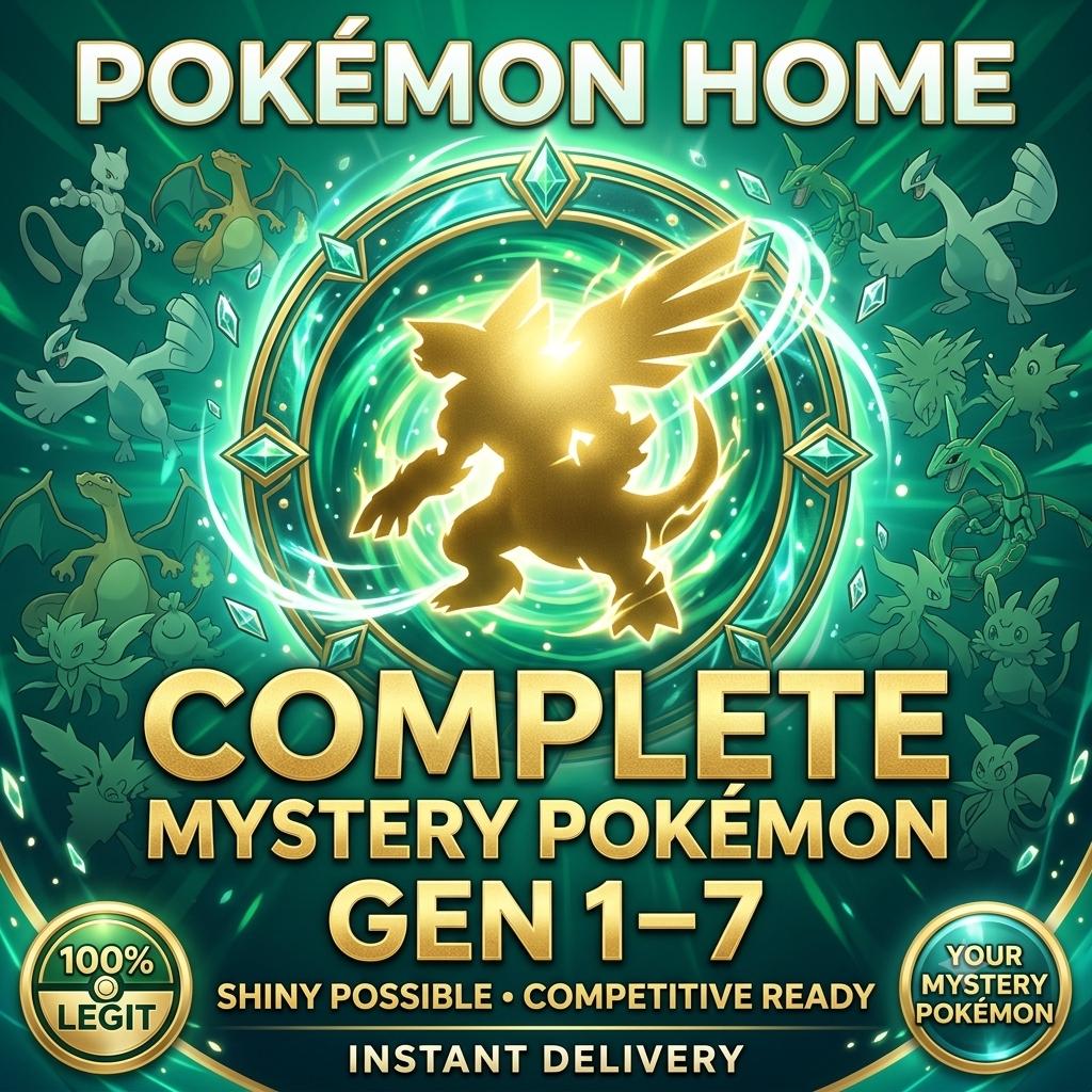 Pokemon HOME 6IV Shiny MYSTERY POKEMON Scarlet Violet Pokemon Sword Shield, Pokemon Lets Go