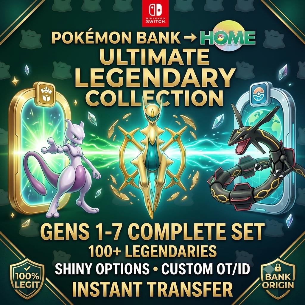 Pokemon HOME 6IV SHINY LEGENDARIES Pokemon Scarlet Violet Pokemon Sword Shield Pokemon Lets Go