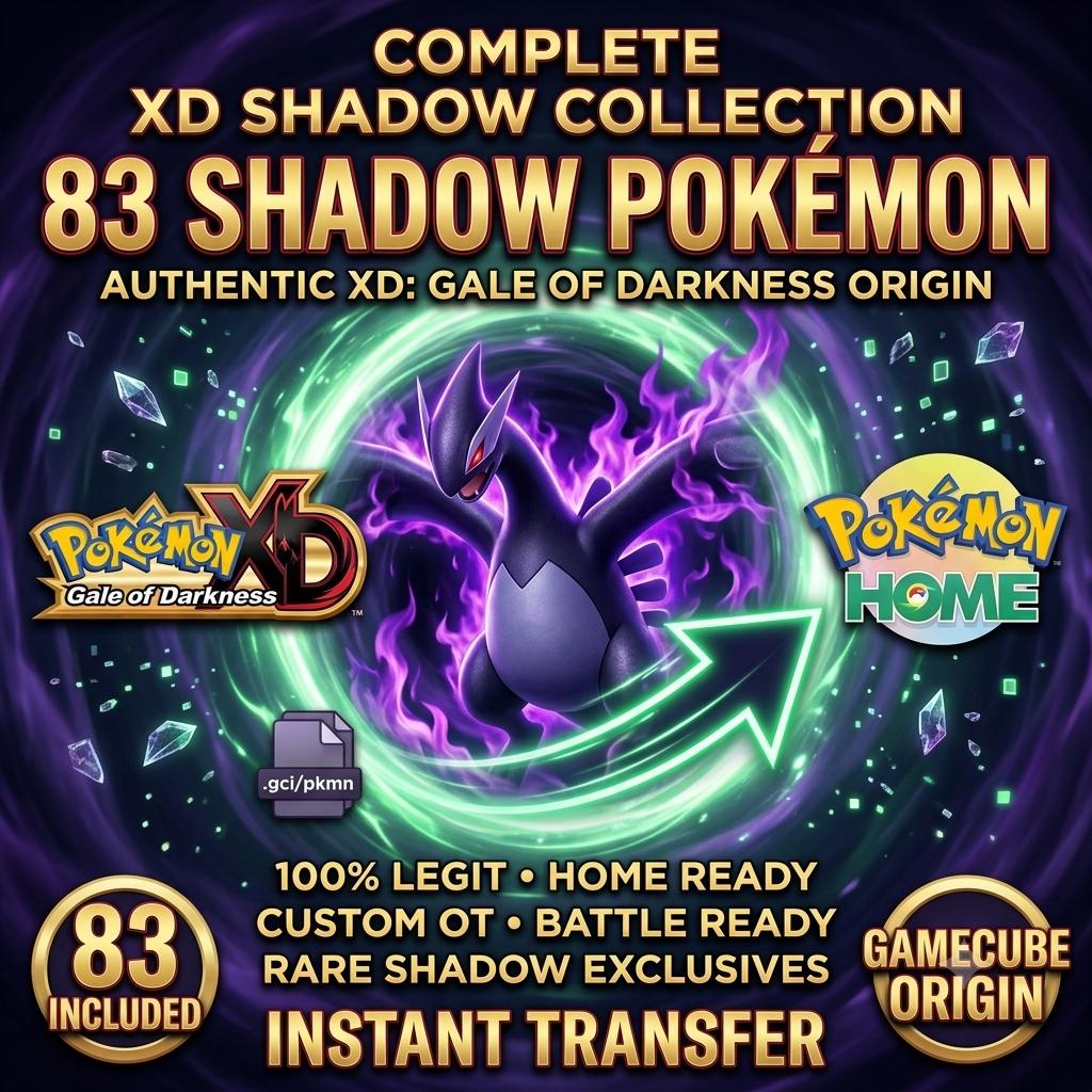 Pokémon XD: Gale of Darkness Bundle Pack, Pokemon Home Shadow Pokémon XD Bundle, 6IV