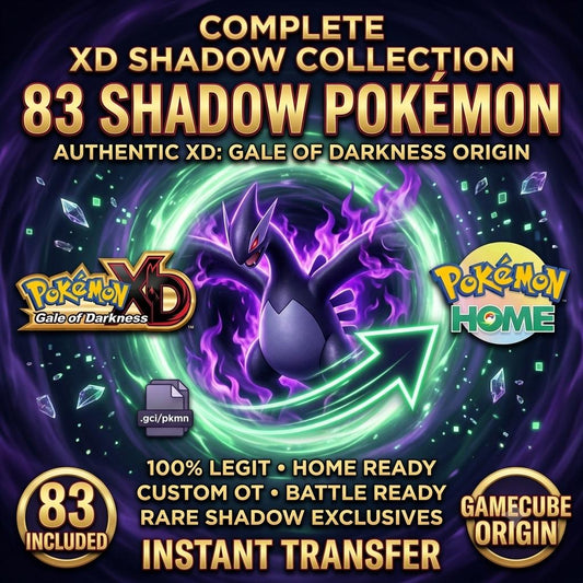 Pokémon XD: Gale of Darkness Bundle Pack, Pokemon Home Shadow Pokémon XD Bundle, 6IV