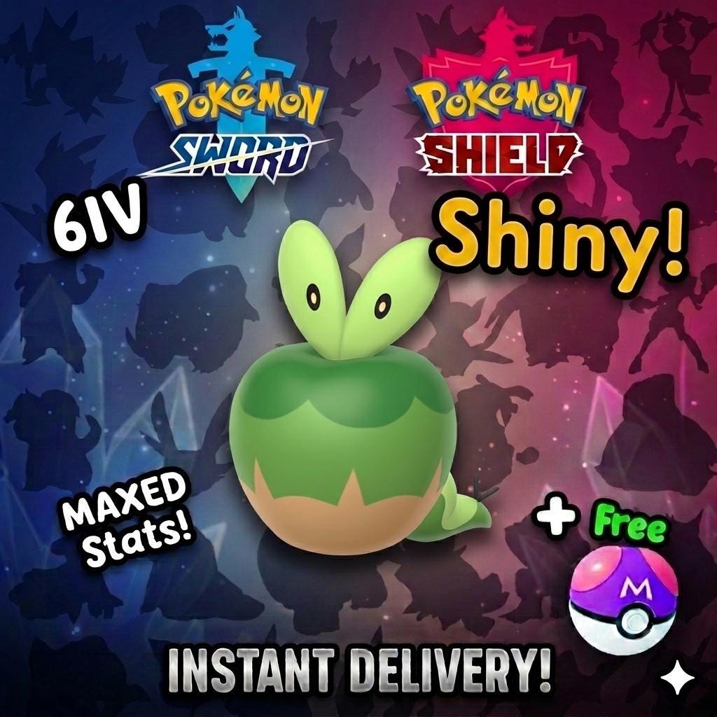 Shiny Applin Pokemon Sword Shield 6IV Competitive Battle Ready - Pokémon Sword & Shield digital Pokémon trade by