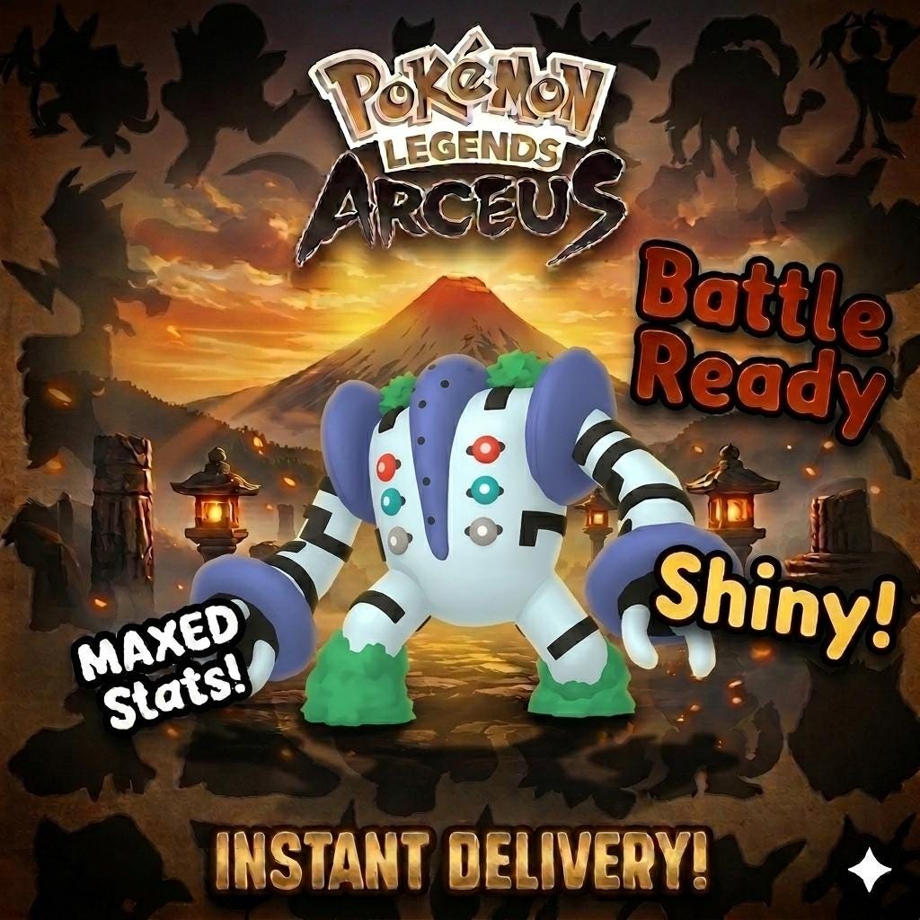 Shiny REGIGIGAS Pokemon Legends Arceus 6IV Competitive Battle Ready - Pokémon Legends: Arceus digital Pokémon trade by