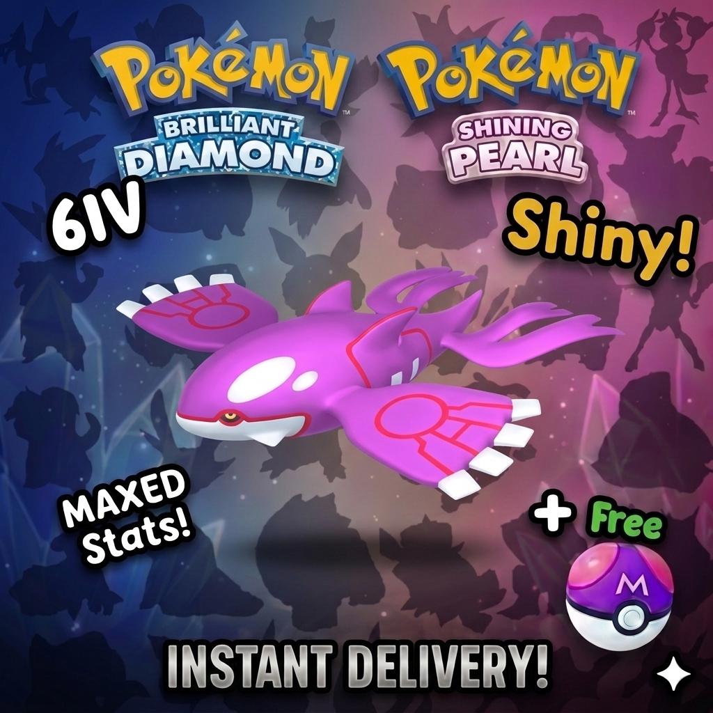 SHINY 6IV KYOGRE Pokemon Brilliant Diamond Shining Pearl 6IV Competitive Battle - Pokémon Brilliant Diamond & Shining Pearl