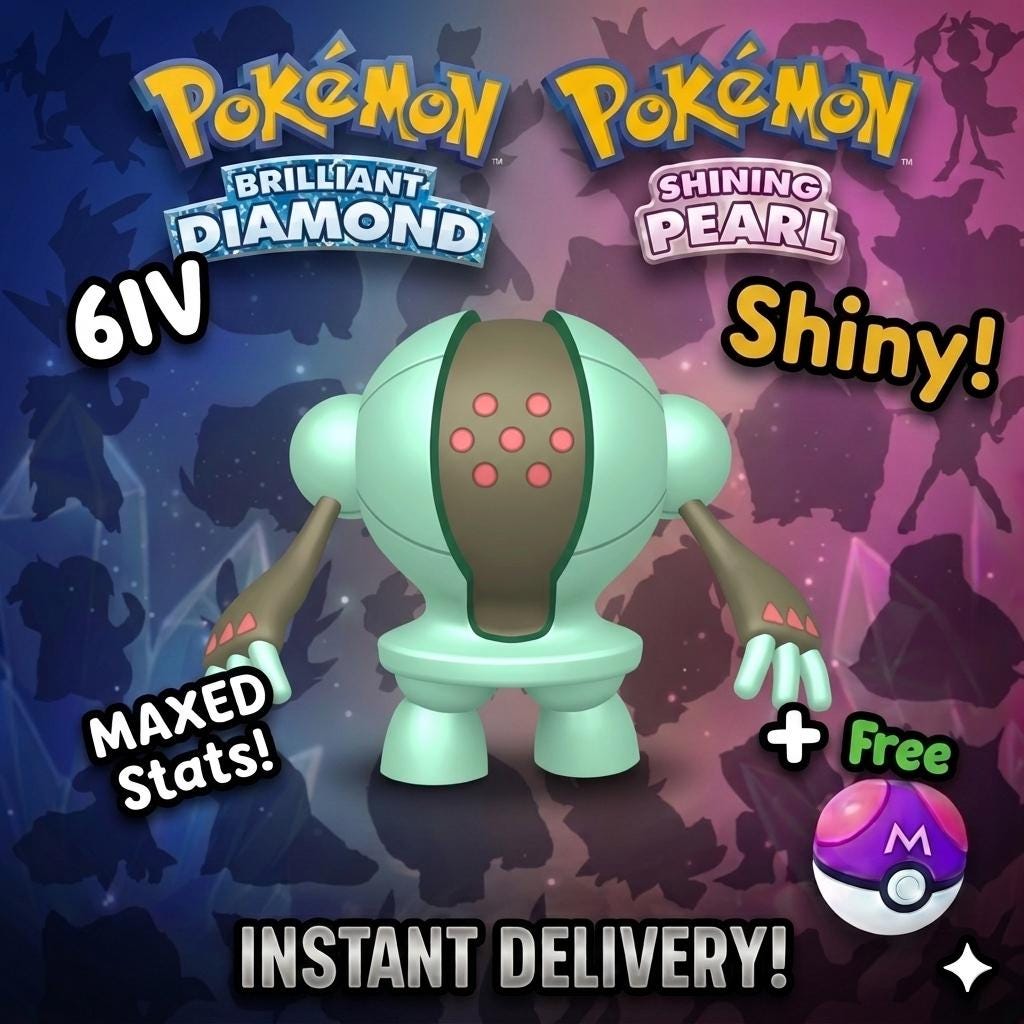 SHINY 6IV REGISTEEL Pokemon Brilliant Diamond Shining Pearl 6IV Competitive Battle - Pokémon Brilliant Diamond & Shining