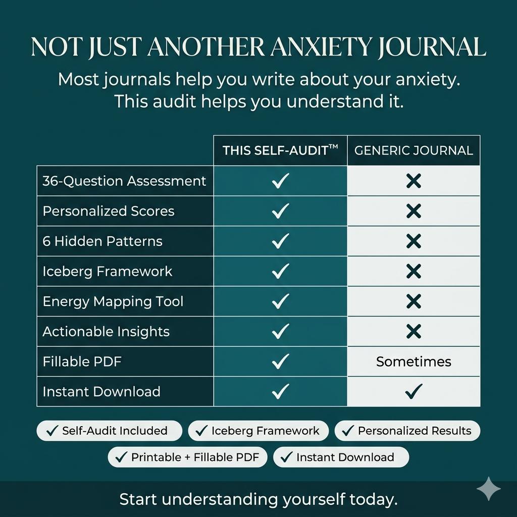 High Functioning Anxiety Workbook Self Audit Overthinking People Pleasing Boundaries PDF - PokeTradingShop