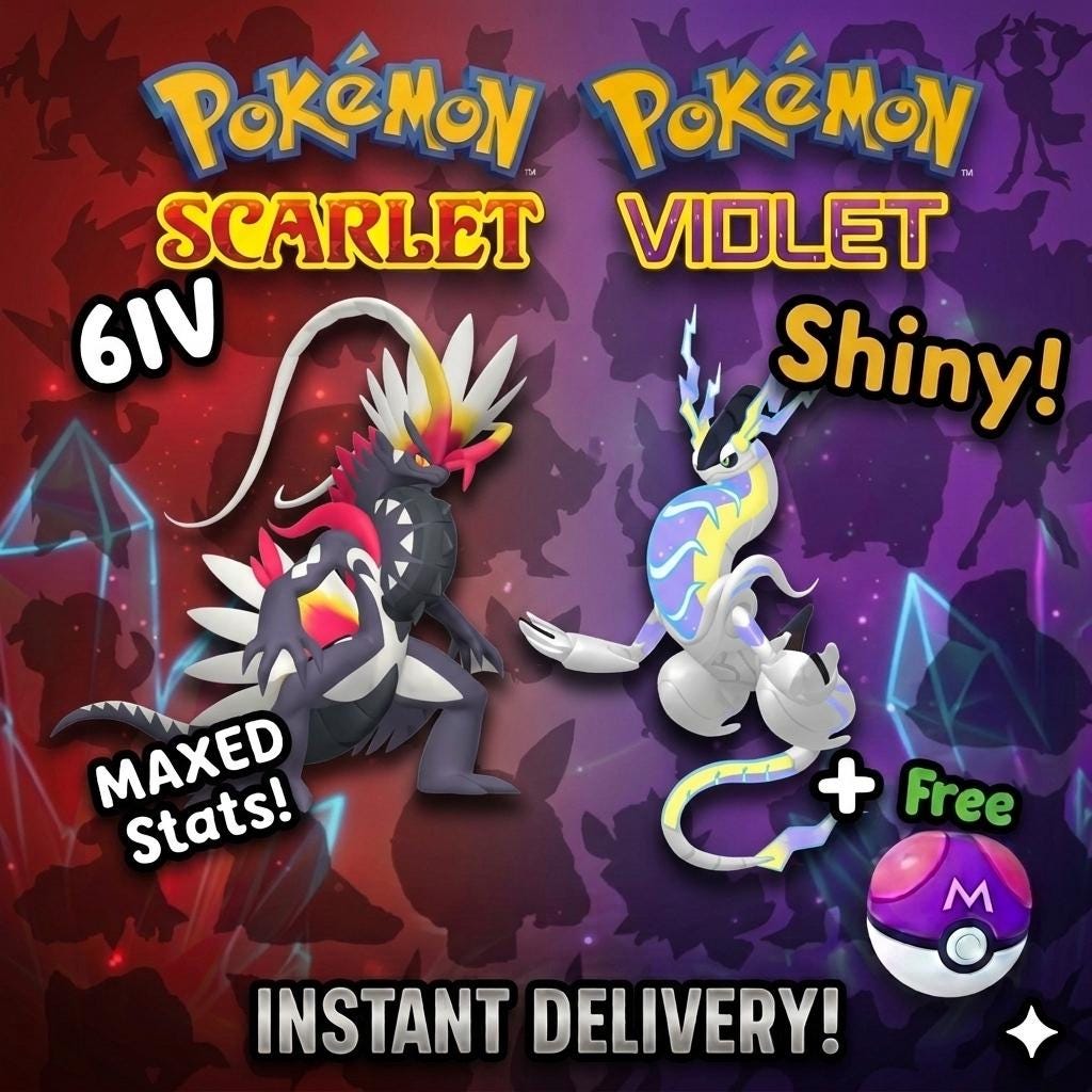 Shiny 6IV Koraidon Miraidon Duo Bundle GameStop Event Pokémon Scarlet Violet - Pokémon Scarlet & Violet digital Pokémon trade