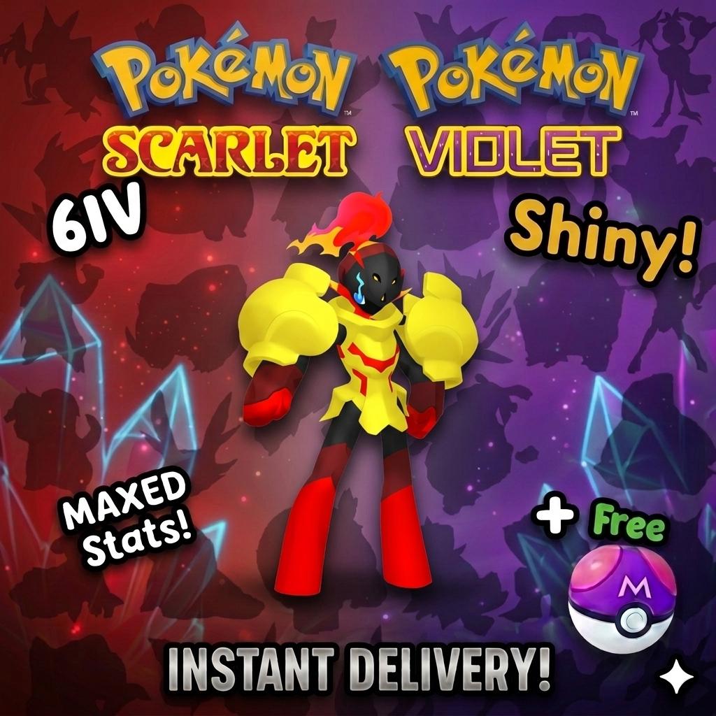 Shiny ARMAROUGE Pokémon Scarlet Violet 6IV Competitive Battle Ready - Pokémon Scarlet & Violet digital Pokémon trade by