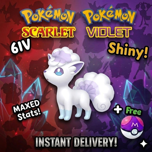 Shiny Alolan VULPIX Pokémon Scarlet Violet 6IV Competitive Battle Ready - Pokémon Scarlet & Violet digital Pokémon trade by