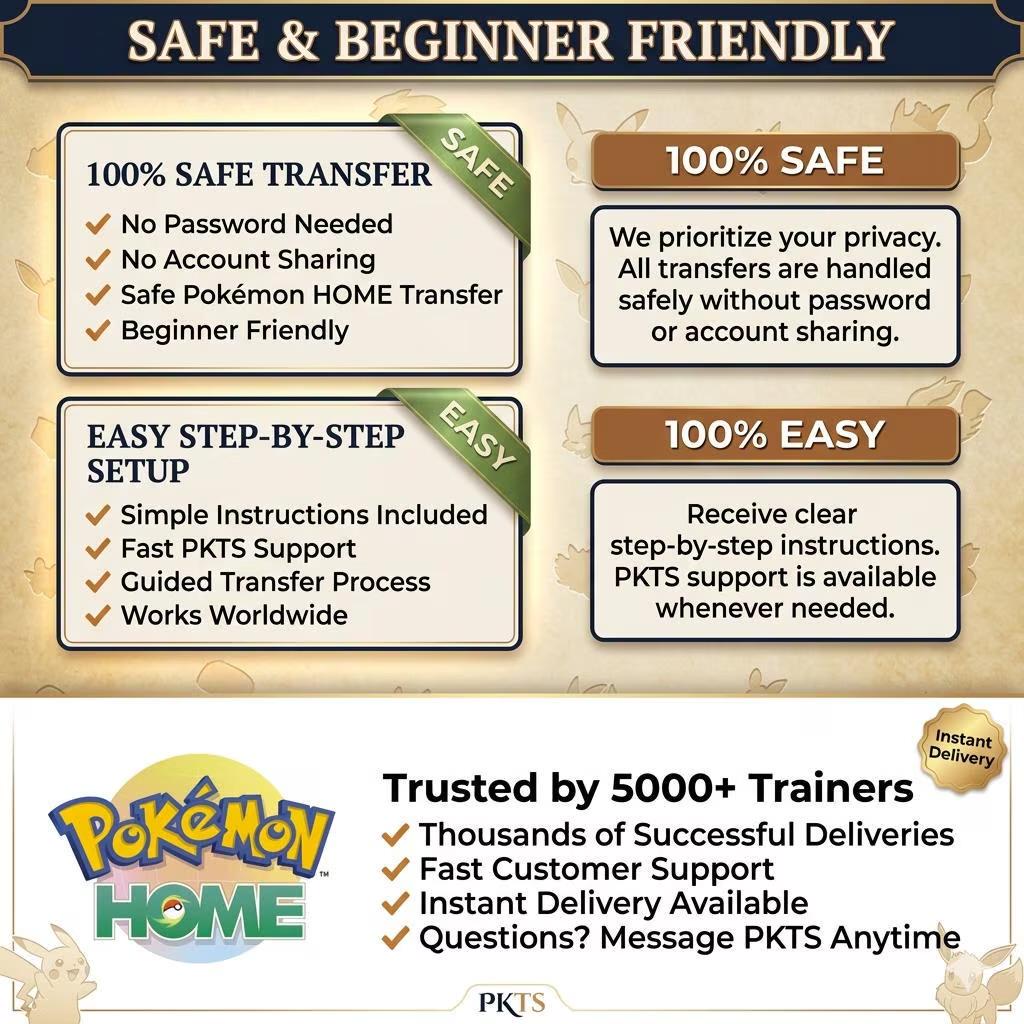 Complete Lets Go Pikachu Eevee Living Dex Pokémon HOME Kanto Pokedex - Pokémon Let's Go Pikachu & Eevee digital Pokémon trade