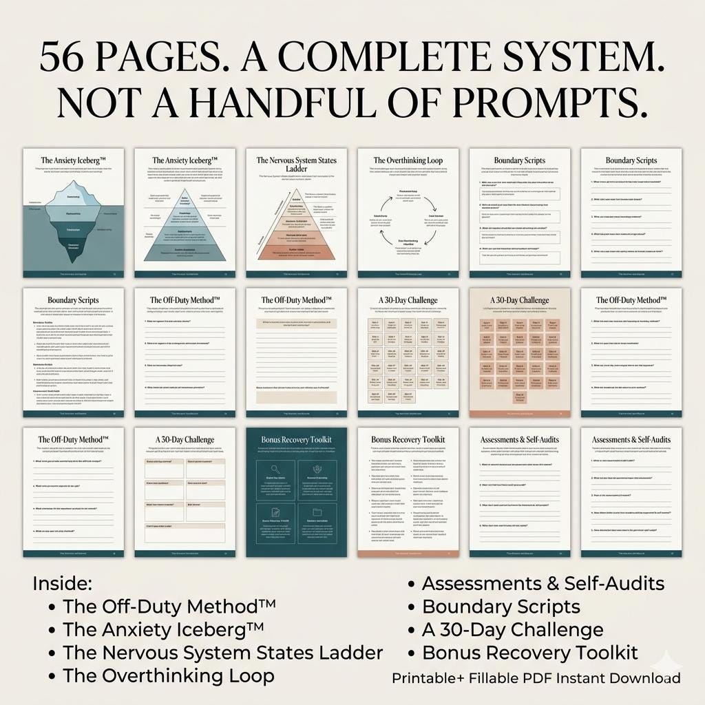 High Functioning Anxiety Workbook Printable PDF Stop Overthinking People Pleasing Boundaries Emotional Exhaustion Self Help - PokeTradingShop