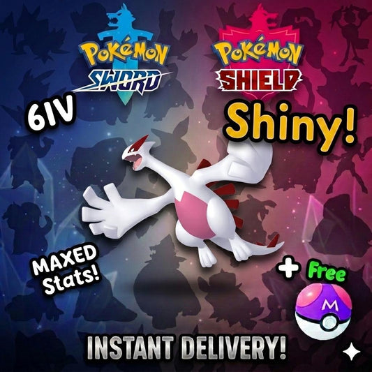 Shiny LUGIA Pokemon Sword Shield 6IV Competitive Battle Ready