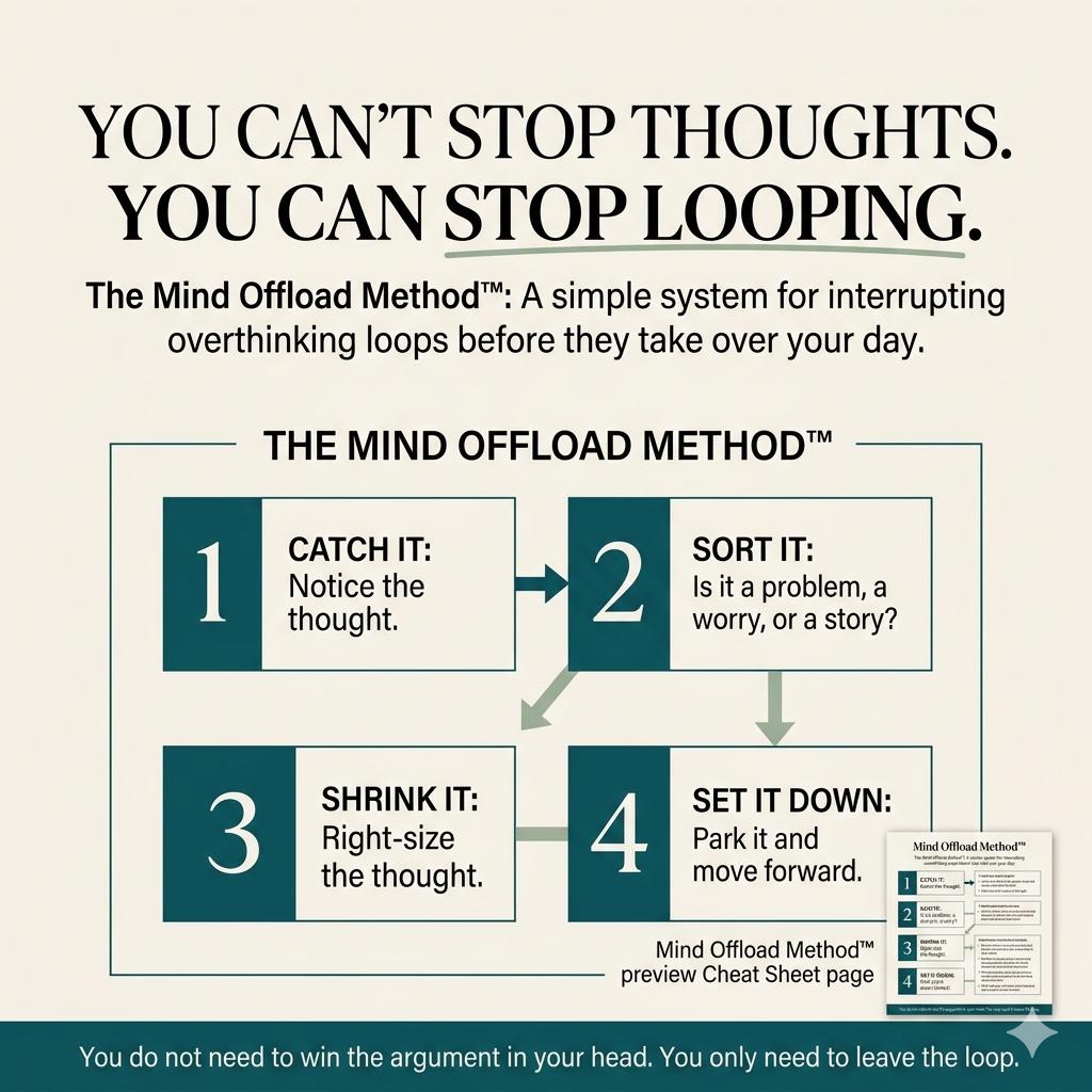 Overthinking Toolkit, Stop Overthinking Workbook Anxiety Relief PDF Racing Mind & Rumination Tools Calm Your Mind Brain Dump Worry Journal - PokeTradingShop