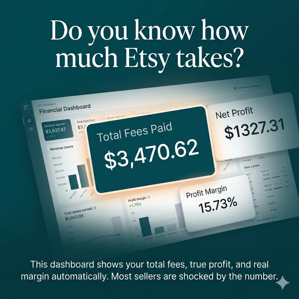 Etsy Bookkeeping Spreadsheet Profit Tracker Sales Tax Dashboard for Etsy Sellers Small Business Income Expense Tracker Google Sheets Excel - PokeTradingShop