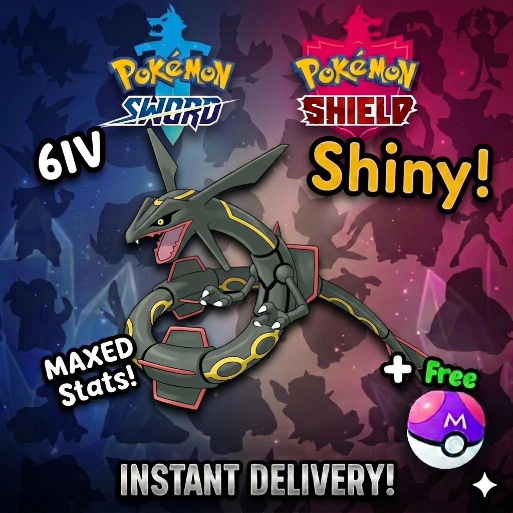 Shiny RAYQUAZA Pokemon Sword Shield 6IV Competitive Battle Ready