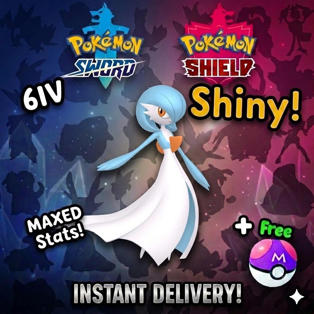 Shiny Gardevoir Pokemon Sword Shield 6IV Competitive Battle Ready - PokeTradingShop