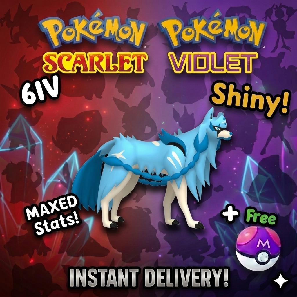 Shiny 6iv ZACIAN CROWNED SWORD Pokémon Scarlet and Violet 6IV Competitive Battle Ready