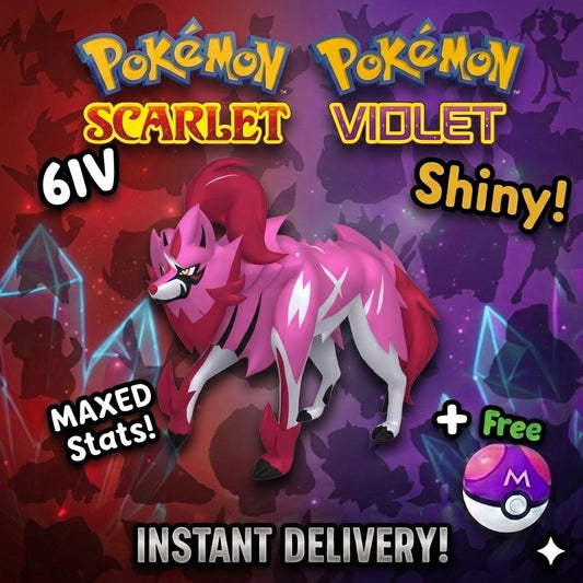 Shiny 6iv ZAMAZENTA CROWNED SHIELD Pokémon Scarlet and Violet 6IV Pokemon Competitive Pokerus