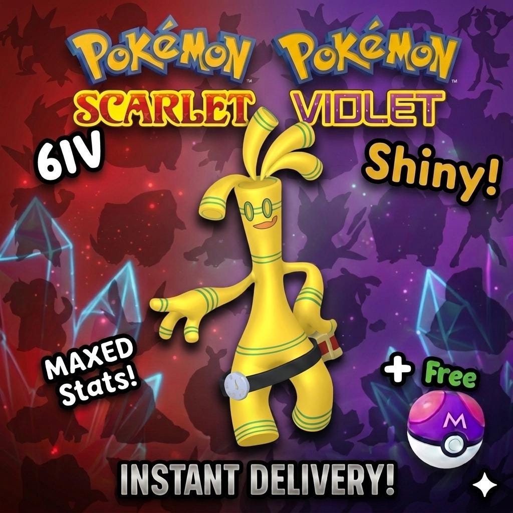 Shiny GHOLDENGO Ev Trained Scarlet Violet Pokémon Battle Ready Competitive Free Bonus Shiny