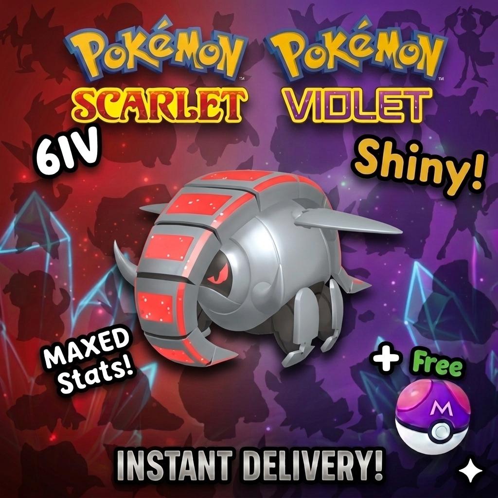 SHINY 6iv IRON TREADS Pokémon Scarlet and Violet 6IV Competitive Battle Ready