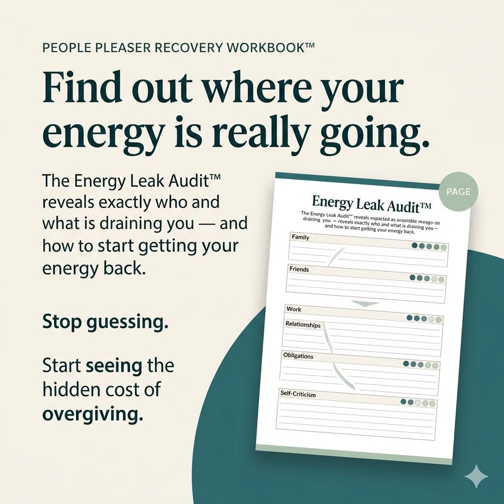 People Pleaser Recovery Workbook Boundaries and Self Worth Journal to Stop Overgiving Set Boundaries Without Guilt and Stop Self Abandonment - PokeTradingShop