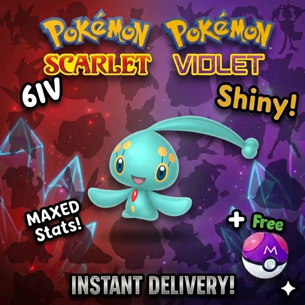 Shiny MANAPHY Pokémon Scarlet Violet Mythical Competitive Battle Ready