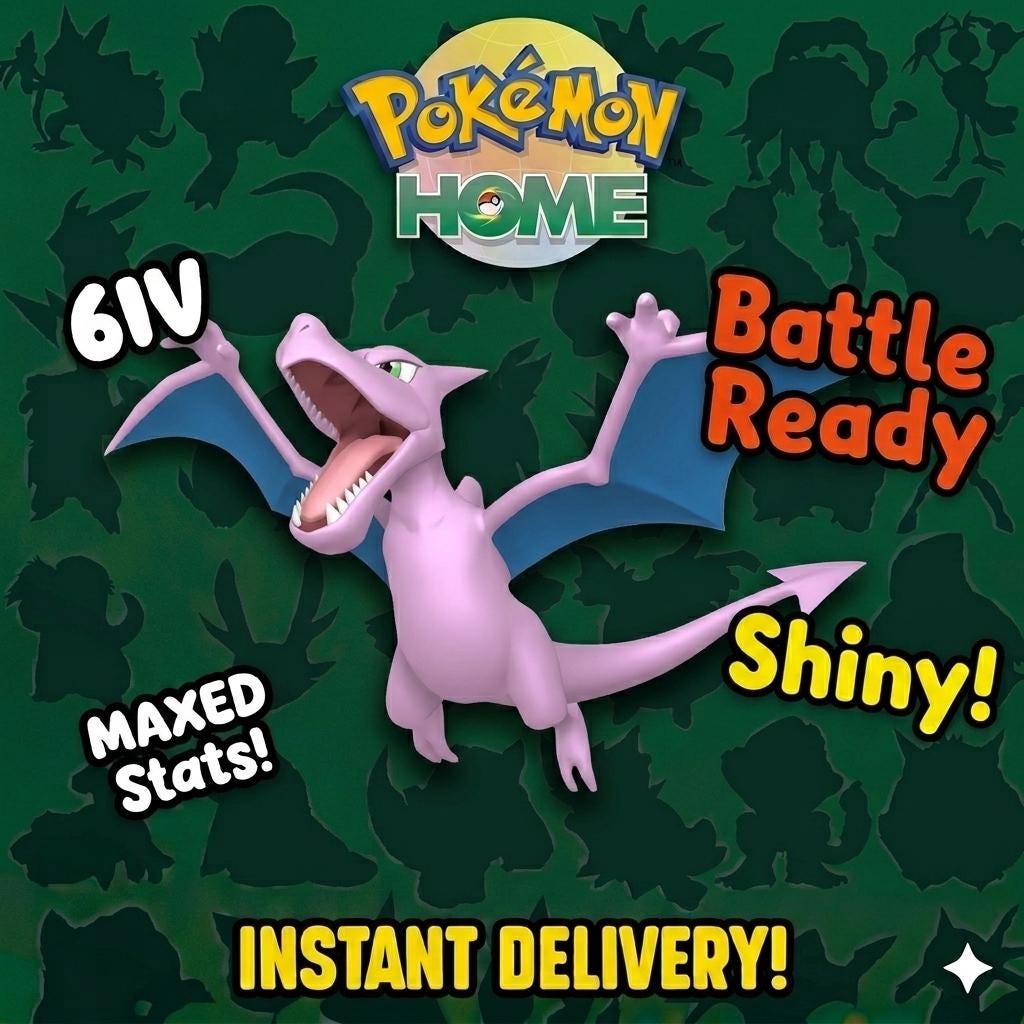 Shiny AERODACTYL Pokémon HOME 6IV Competitive Battle Ready