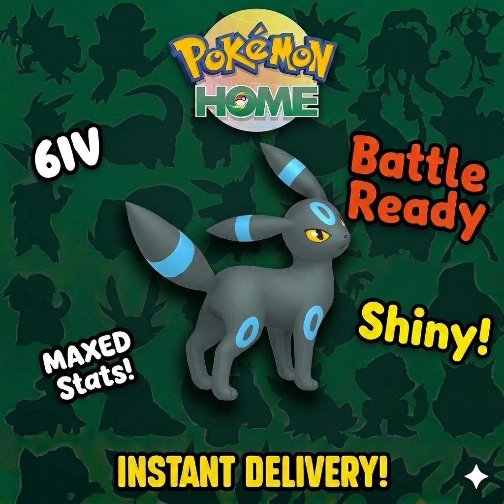 Shiny Umbreon Pokémon HOME 6IV Competitive Battle Ready - PokeTradingShop