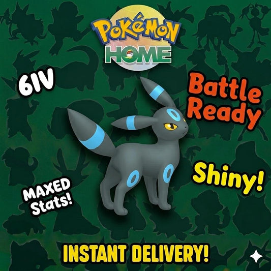 Shiny Umbreon Pokémon HOME 6IV Competitive Battle Ready