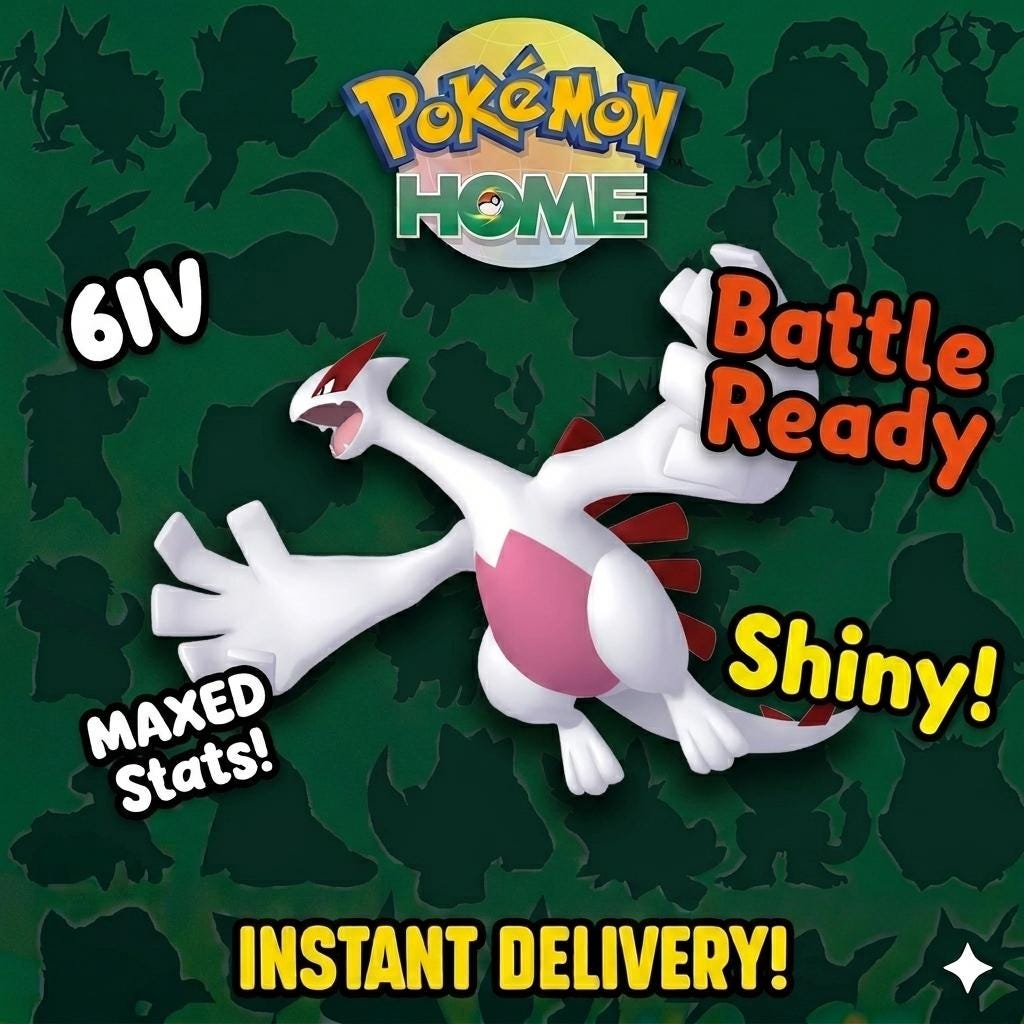 Shiny Lugia Pokémon HOME 6IV Competitive Battle Ready - PokeTradingShop