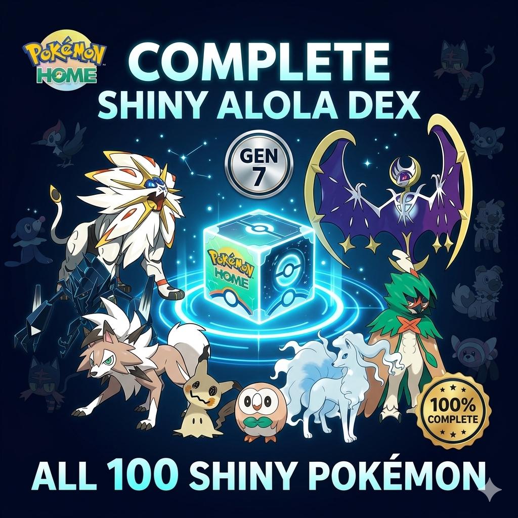Pokemon HOME 6IV Shiny ALOLA POKEDEX Pokemon Scarlet Violet Pokemon Sword Shield, Pokemon Lets