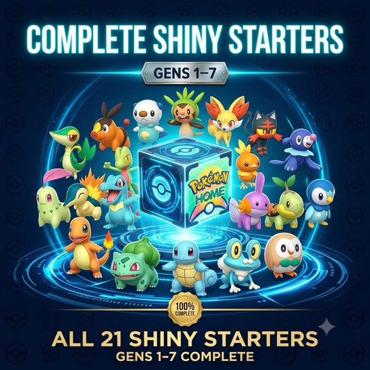 Pokemon HOME 6IV SHINY STARTERS Pokemon Scarlet Violet Pokemon Sword Shield Pokemon Let's Go