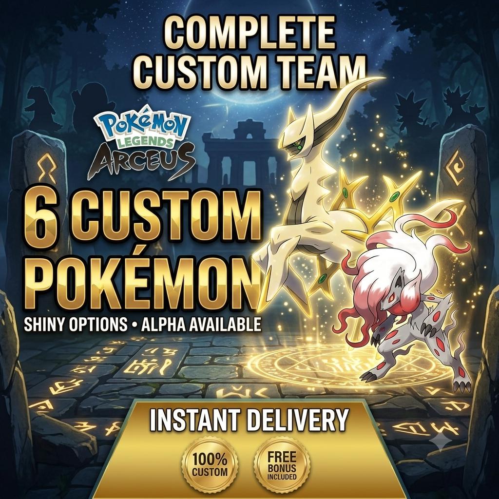 CUSTOM SHINY TEAM 6 Pokemon Legends Arceus Pokopia Ready Build Your Own Bundle Any Species