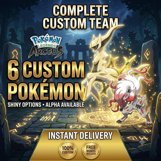 CUSTOM SHINY TEAM 6 Pokemon Legends Arceus Pokopia Ready Build Your Own Bundle Any Species