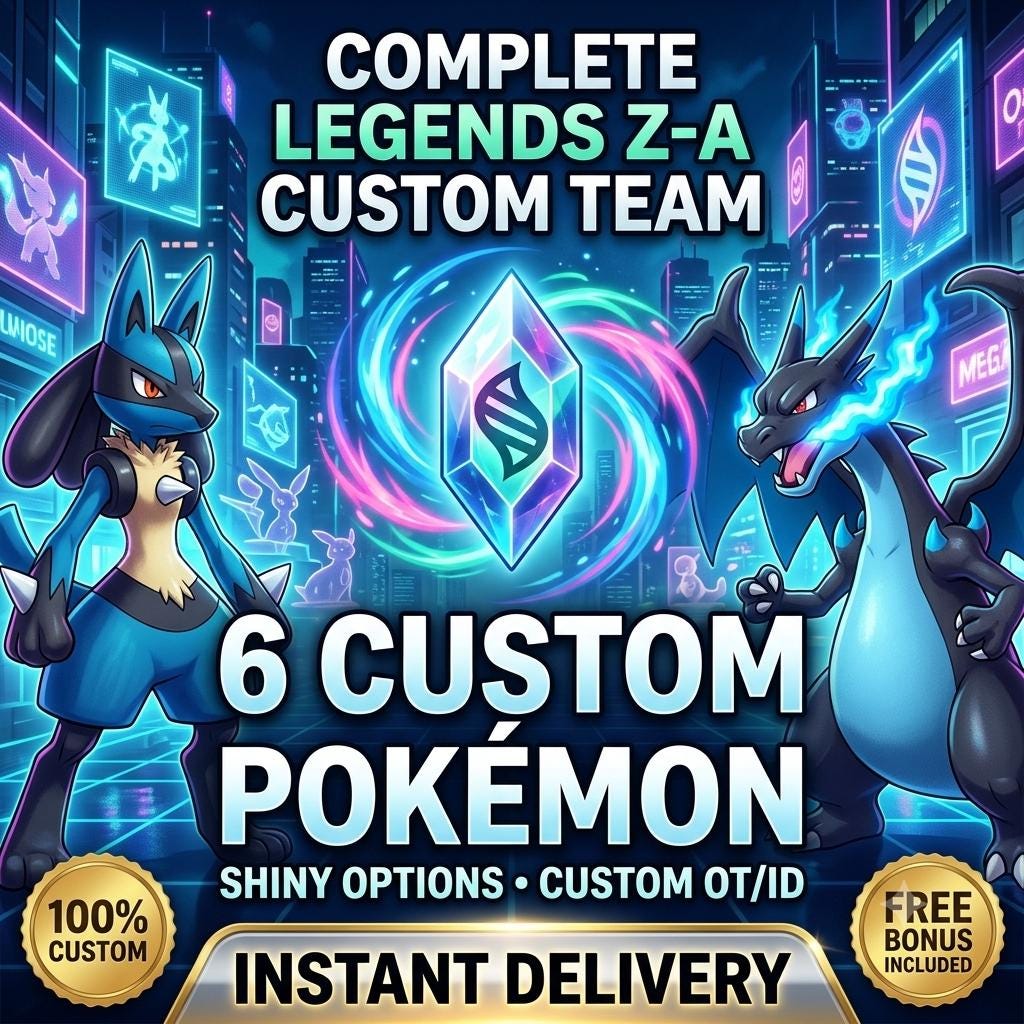 CUSTOM SHINY TEAM 6 Pokemon Legends Za Pokopia Ready Build Your Own Bundle Any Species Battle