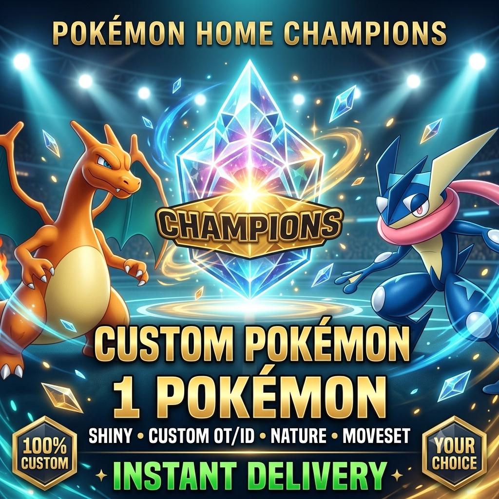 CUSTOM SHINY POKEMON Champions Pokopia Ready Any Species Battle Ready 6IV Custom Ot Trainer