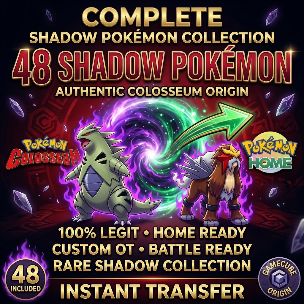 Pokémon Colosseum Bundle Pack, Pokemon Home Shadow Pokémon Colosseum Bundle, 6IV Competitive