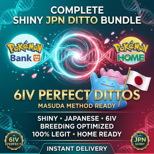 SHINY 6IV DITTO Bundle (Adamant, Modest, Timid, Jolly, Bold, Calm) Japanese Masuda Pokémon HOME