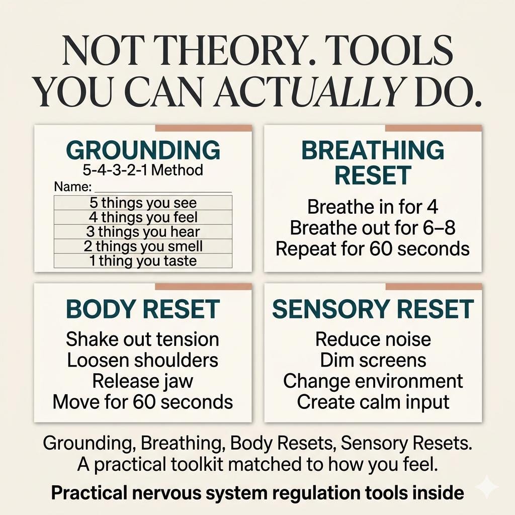 Nervous System Reset Workbook PDF Somatic Healing Workbook Grounding Exercises Anxiety Relief Stress Recovery Burnout Recovery - PokeTradingShop