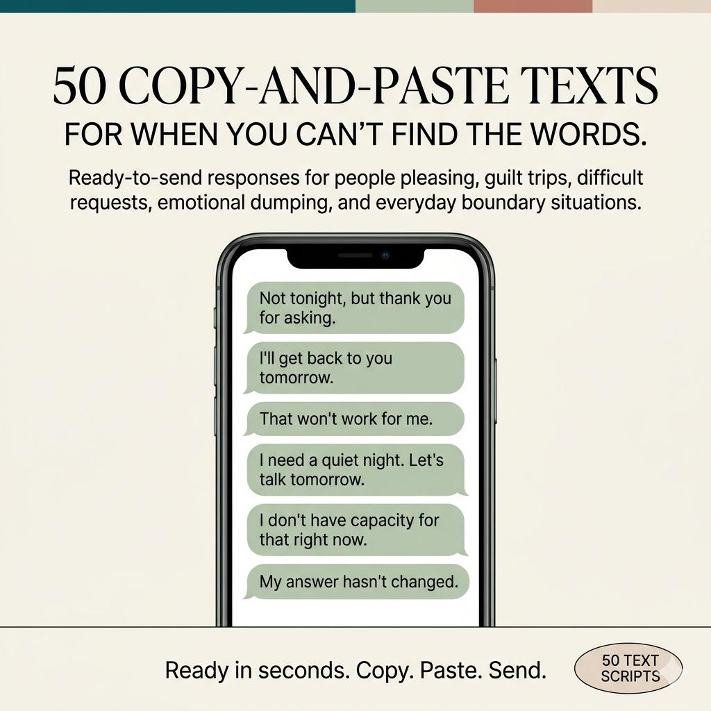 Boundary Scripts Toolkit Saying No Without Guilt People Pleasing Recovery 200 Plus Boundary Scripts Copy Paste Texts Healthy Boundaries PDF - PokeTradingShop