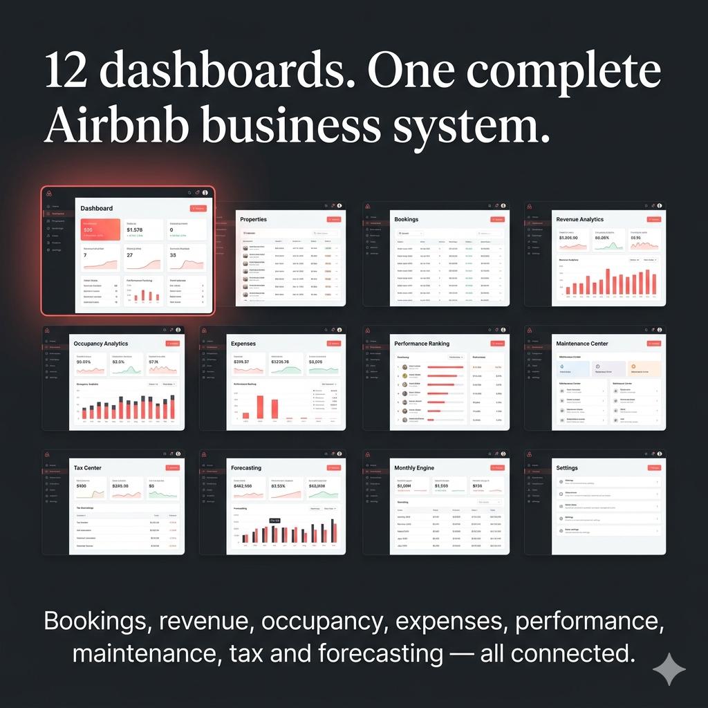 Airbnb Spreadsheet Short Term Rental Tracker Income Expense Profit Dashboard for Airbnb Hosts VRBO Hosts Google Sheets Excel - PokeTradingShop